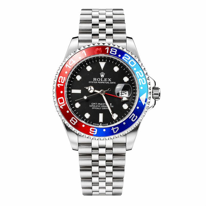 RLX GMT C-1240 Men's Watch – 40mm Luxury Stainless Steel GMT Wrist Watch