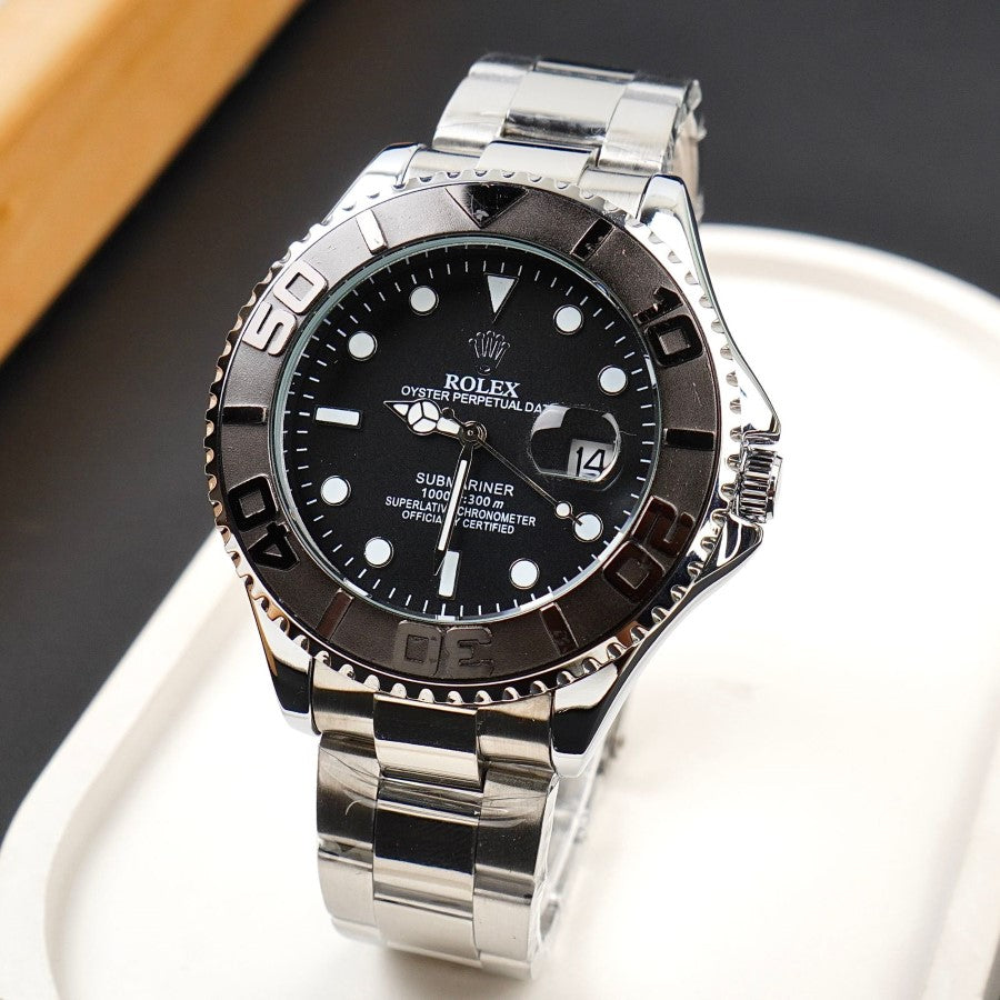 RLX GMT C-1251 Men's Watch – 40mm Luxury Stainless Steel GMT Wrist Watch